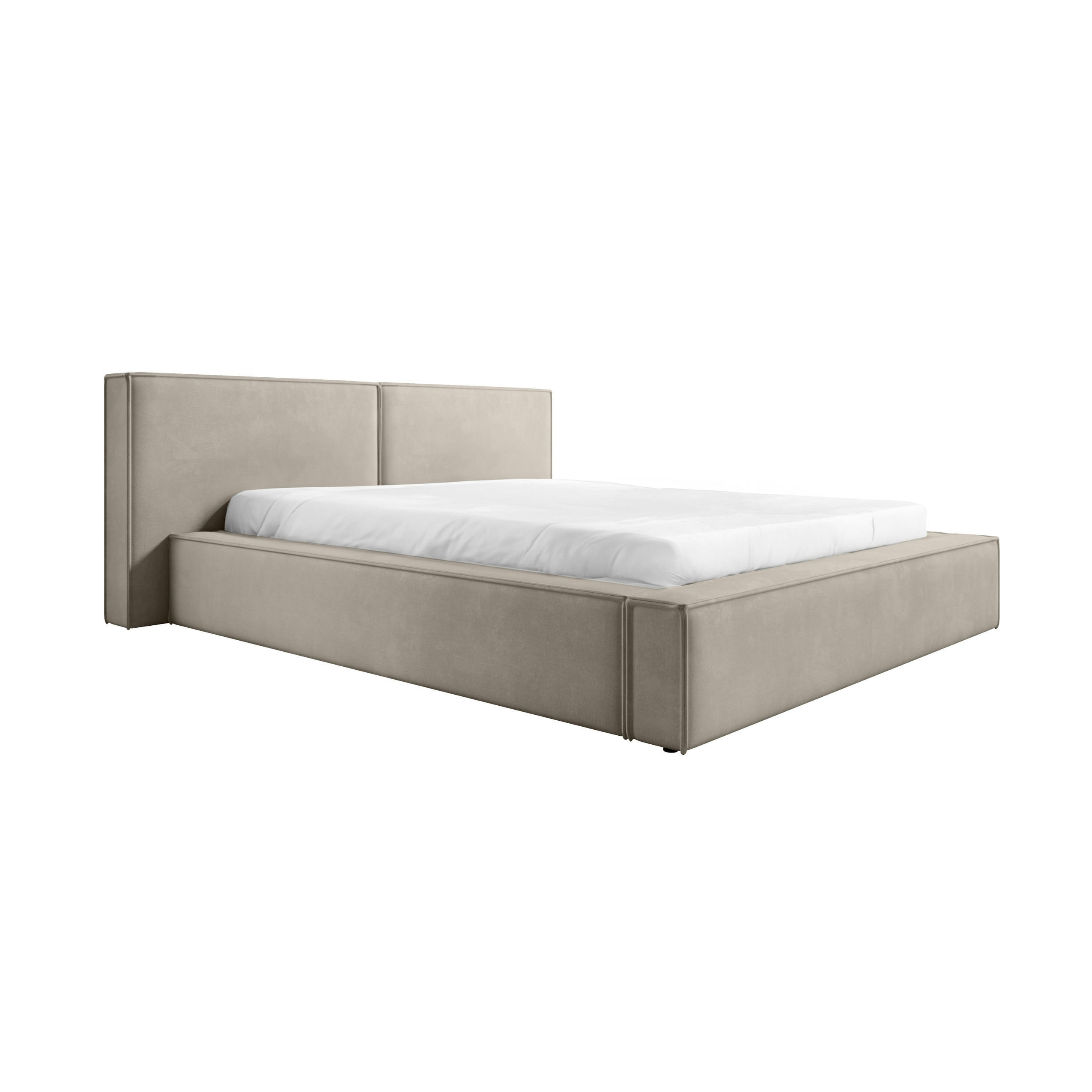 POLSTERBETT mit Bettkasten Trakas 120x200 cm, Hellbeige - Beige, Textil (120/200cm) - Meblito