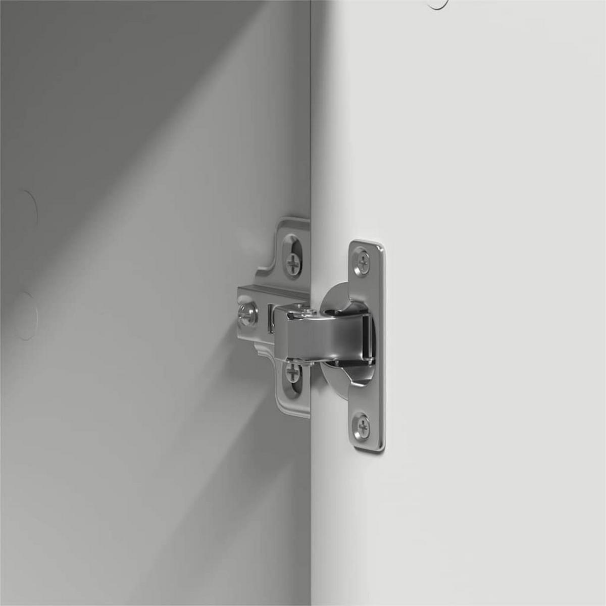 KLEIDERSCHRANK mit 2 Türen, 5 Regalen 55/25/189 cm aus Holzwerkstoff Weiß - Weiß, Holz (55/189/25cm) - vidaXL