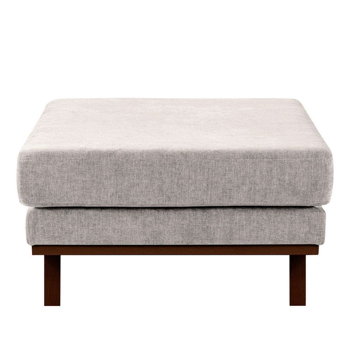 HOCKERBANK - Buchefarben/Grau, Buchenholz/Textil (180/43/81cm) - home24