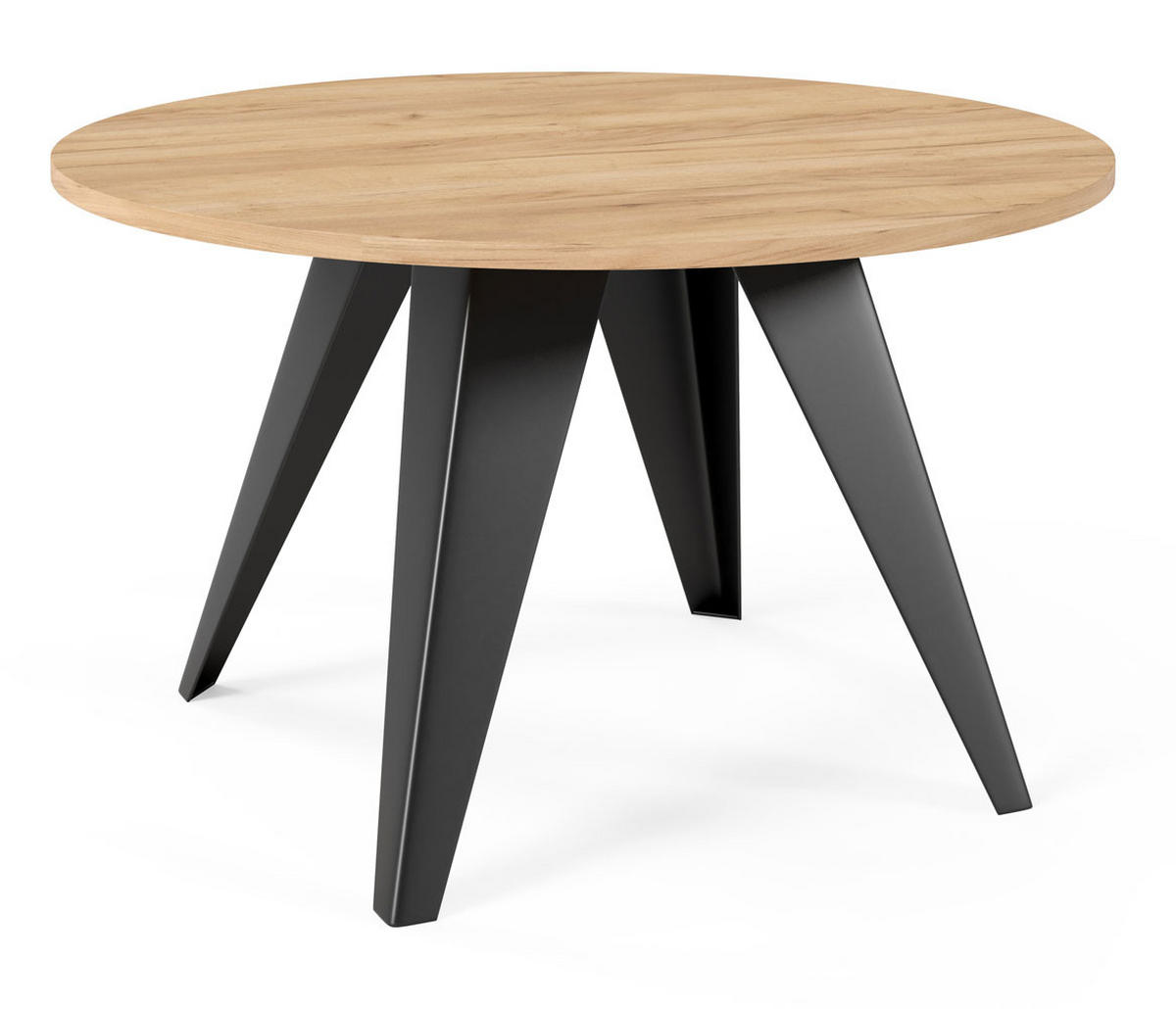 COUCHTISCH FARE Gold Craft Eiche / Schwarz 75 / 75 / 50cm - Eiche Bianco/Schwarz, Holz/Holzwerkstoff (75/75/50cm) - Feldmann-Wohnen
