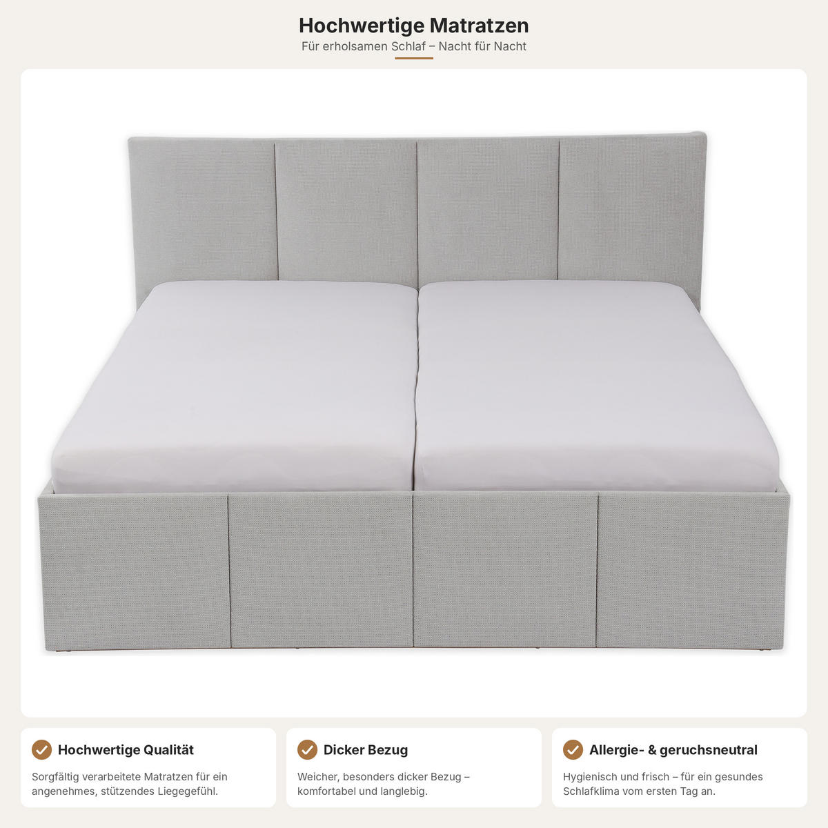 POLSTERBETT Dalas Grau 160 x 200 x 40 cm Stauraum Mit hochwertiger Matratze H3 (bis 120 kg) und Lattenrost - Grau, Holz (160/200cm) - Halmon Schlafkomfort Betten 