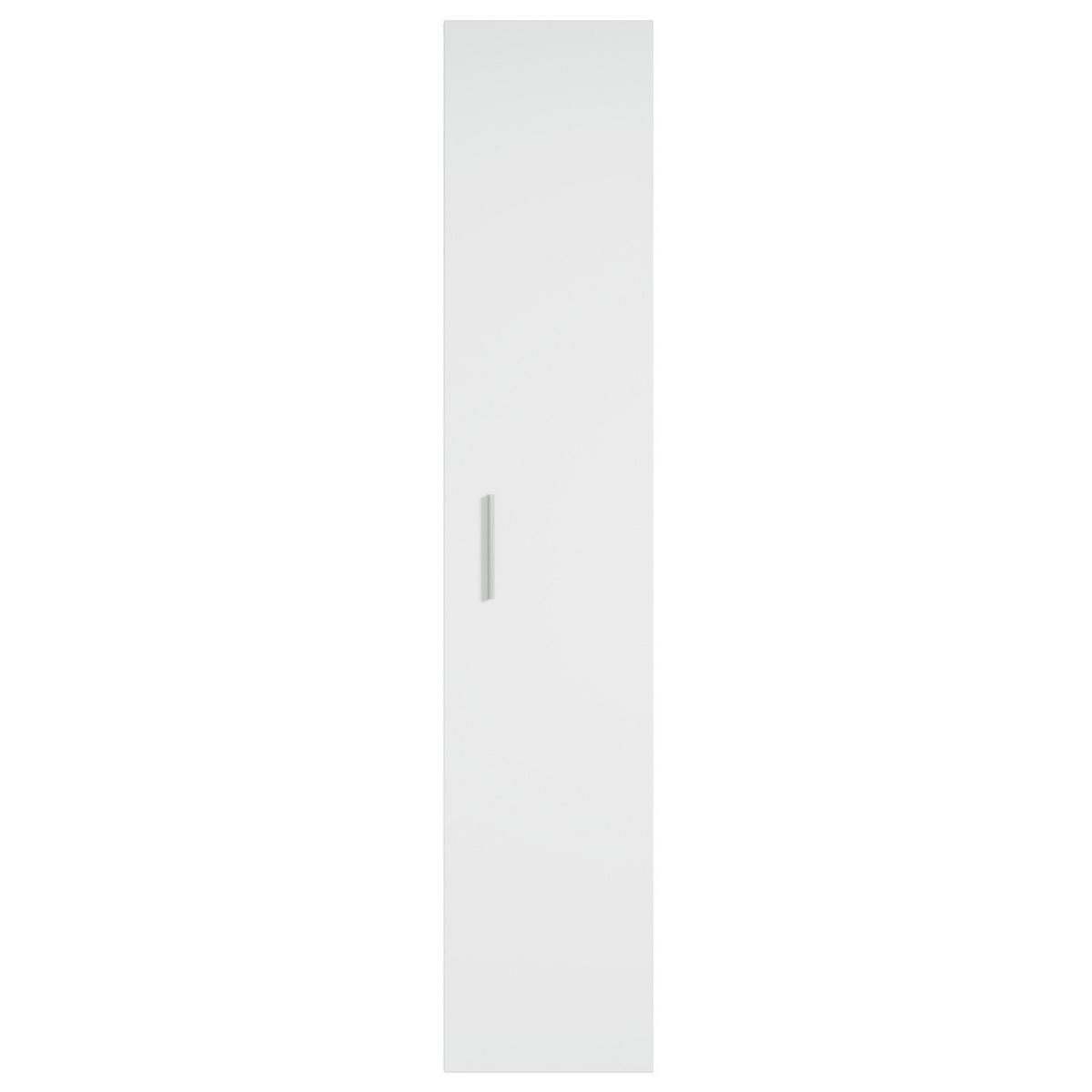 BADEZIMMERSCHRANK Pluto mit 1 Tür Beton Grau - 30 x 30 x 150 cm - Weiß/Grau, Holz (30/150/30cm) - Badplaats