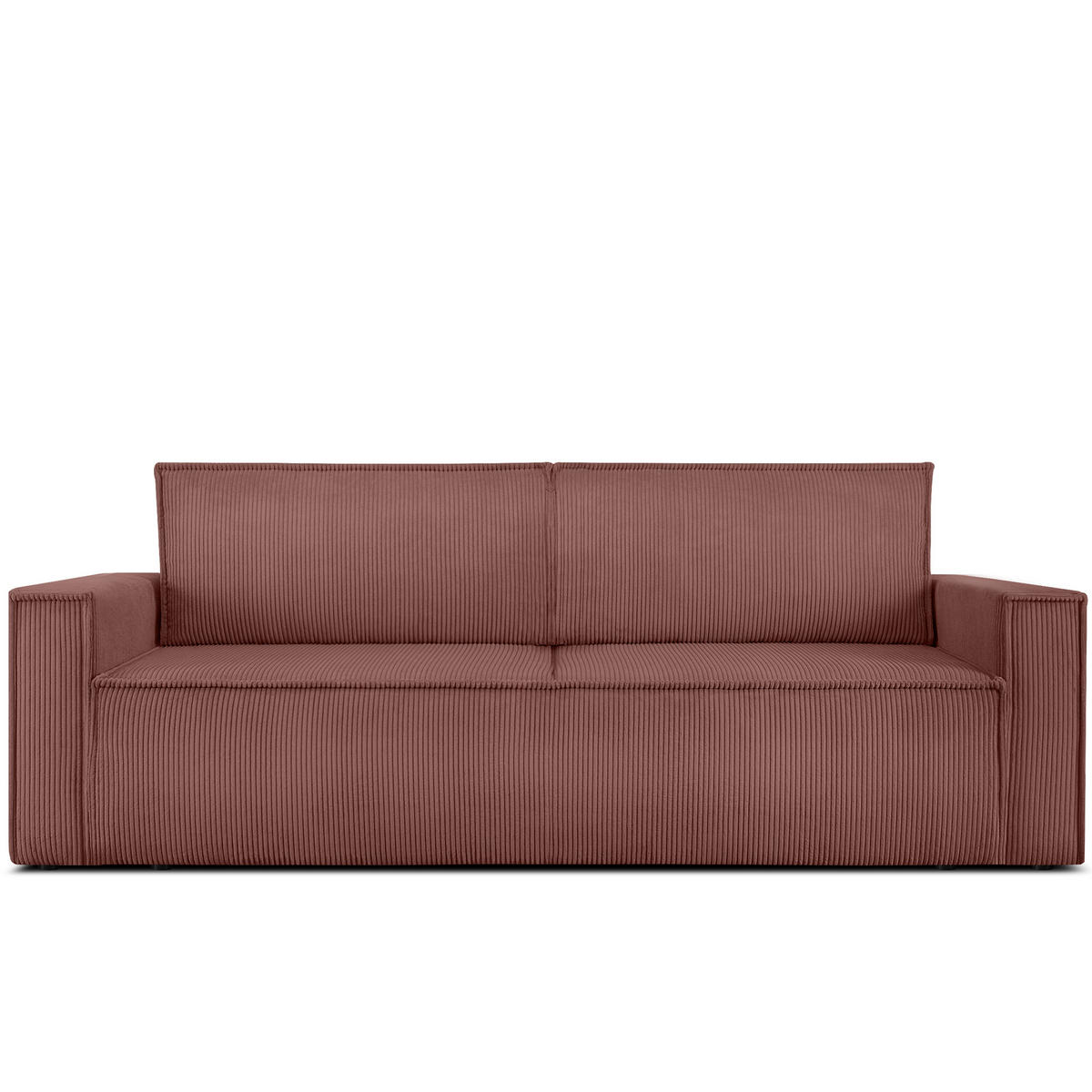 SCHLAFSOFA NAPI in Pet Friendly Cord-Stoff, rosa - Pink/Schwarz, Textil (228/89/101cm) - KONSIMO®