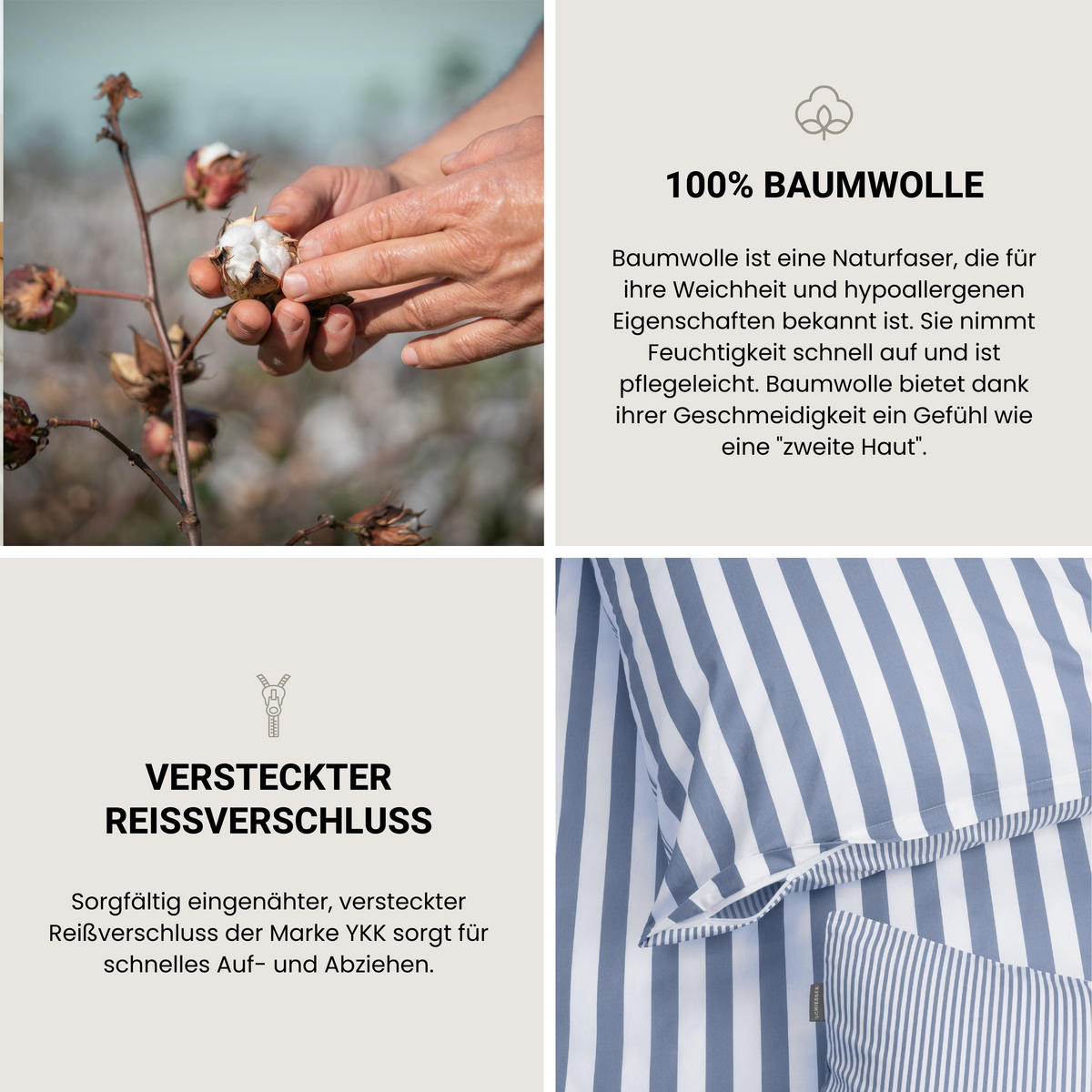 BETTWÄSCHESET Marie - Renforcé - 2-teilig - 155 x 220 cm - Hellblau - Hellblau, Textil (155/220cm) - SCHIESSER