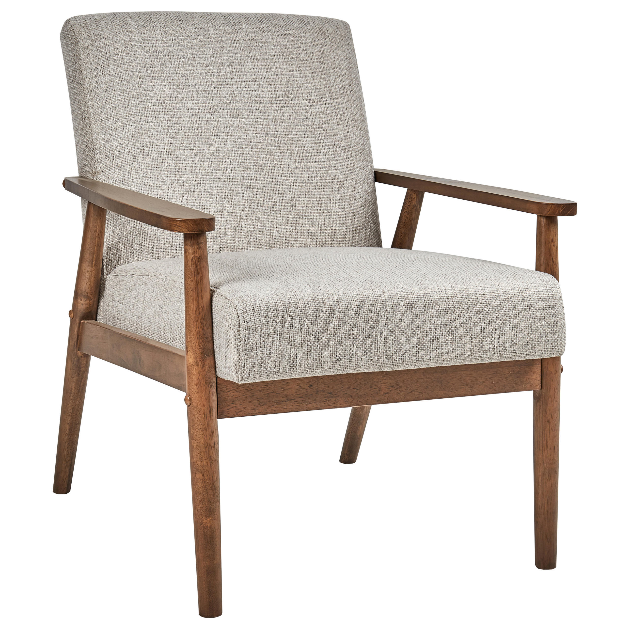 SESSEL Dunkelbraun/Grau Esrum - Grau, Textil (62/79/80cm) - Beliani