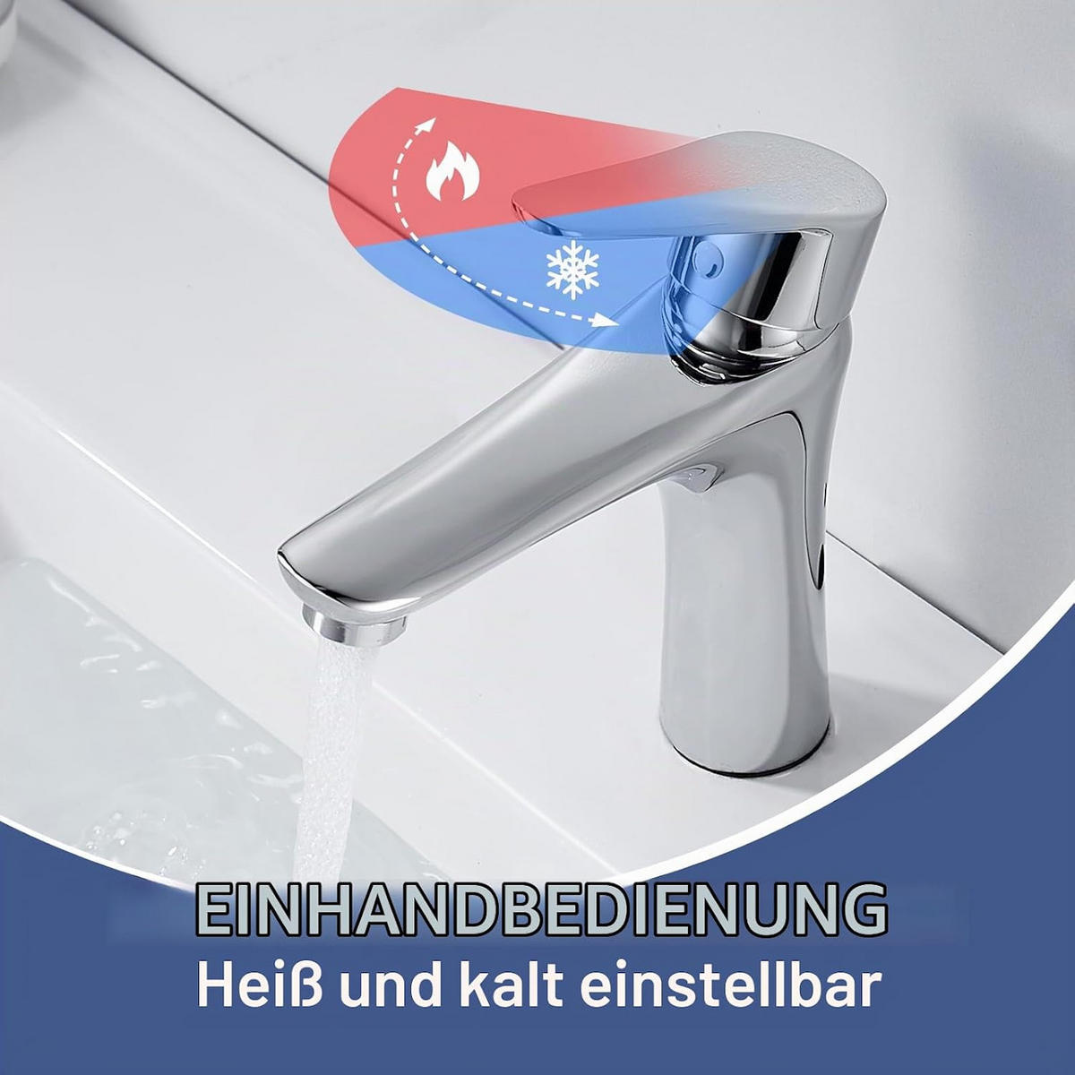 BADEZIMMERARMATUR, 16,5 x 10,5 cm, silber - Silberfarben, Metall (25/10/20cm) - Vallsero