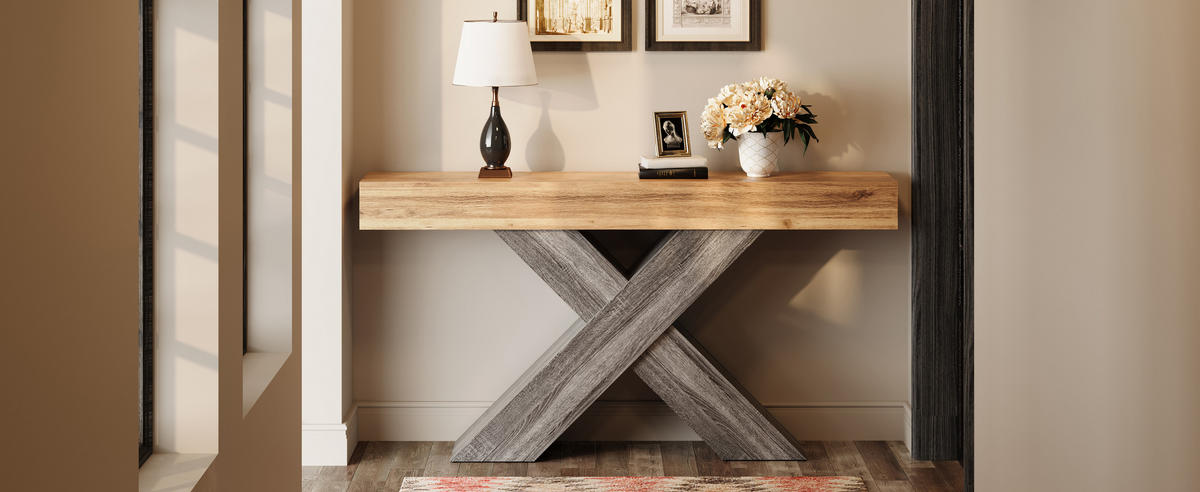 KONSOLENTISCH Natur 140/30/80 cm - Naturfarben, Holzwerkstoff (30/140/80cm) - PANGIVO