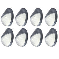 LED AUSSENLEUCHTE Grau Durchmesser 11 cm 8er Set - Grau, Kunststoff (4/11/4cm)