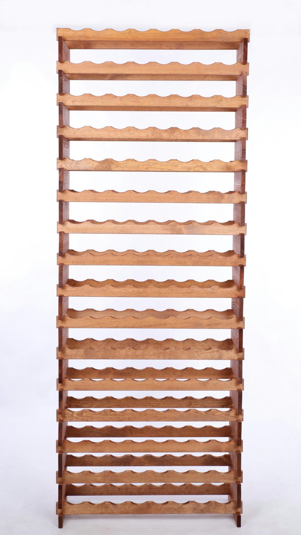 WEINREGAL VINOTECA FLEX PRO HxBxT 219x84x28cm 128 Flaschen auf 16 Ebenen Braun geölt - Braun, Holz (84/219/28cm) - PROREGAL