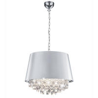 HÄNGELEUCHTE Kristall Chrom Rund - Silberfarben, Metall (50/50/150cm)