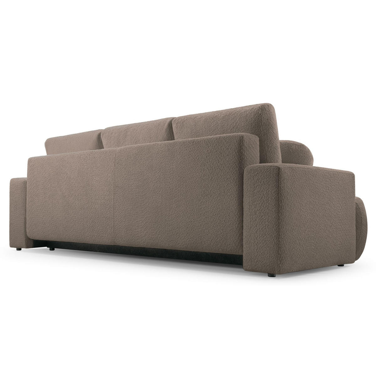 3-SITZER SOFA Barletto Altrosa Bouclé - Pink/Schwarz, Holz/Textil (248/94/110cm) - Selsey