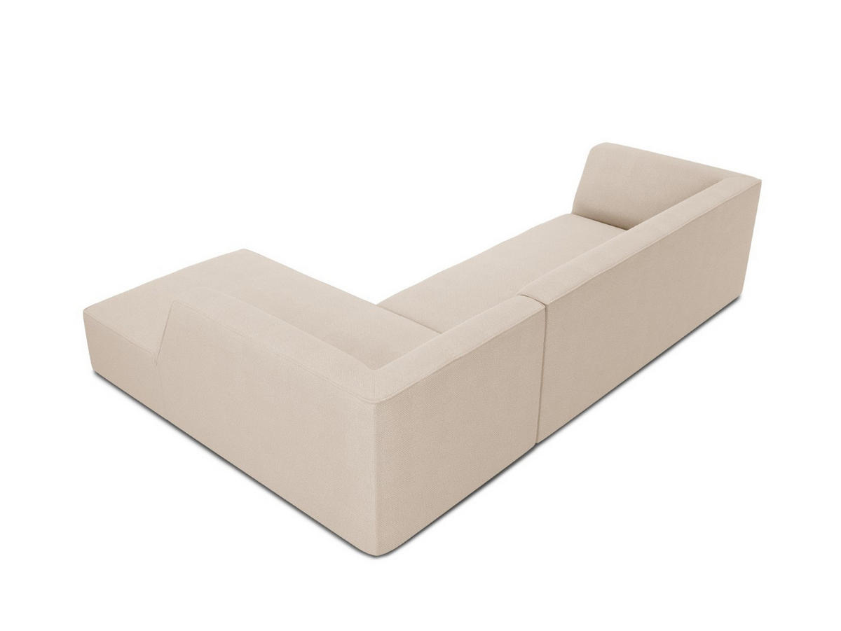 ECKSOFA rechts Ruby aus strukturiertem Stoff beige 4 Sitzplätze - Beige/Creme, Textil (180/273cm) - Micadoni