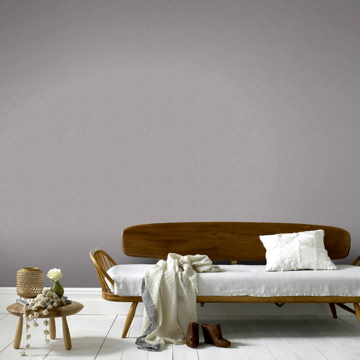 VLIESTAPETE Extra Breit - Yarn Stone 10mx104cm - Grau, Papier/Kunststoff (104/1000cm) - Superfresco Easy