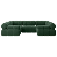 WOHNLANDSCHAFT modulares Sofa Birno-U1 - 285x190x70 cm Grün Cord - Grün, Holzwerkstoff/Textil (285/70/190cm) - ALTDECOR