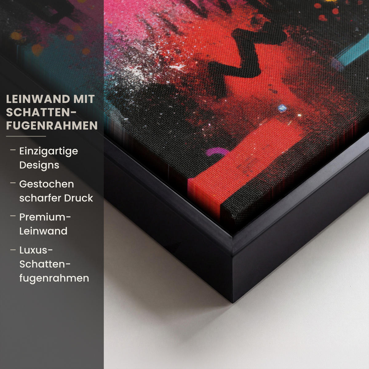LEINWAND Bilder mit Rahmen - Farbflächen - Formen - Bunt - Abstrakt - 30x40 - Pink, Textil (30/40cm) - MuchoWow