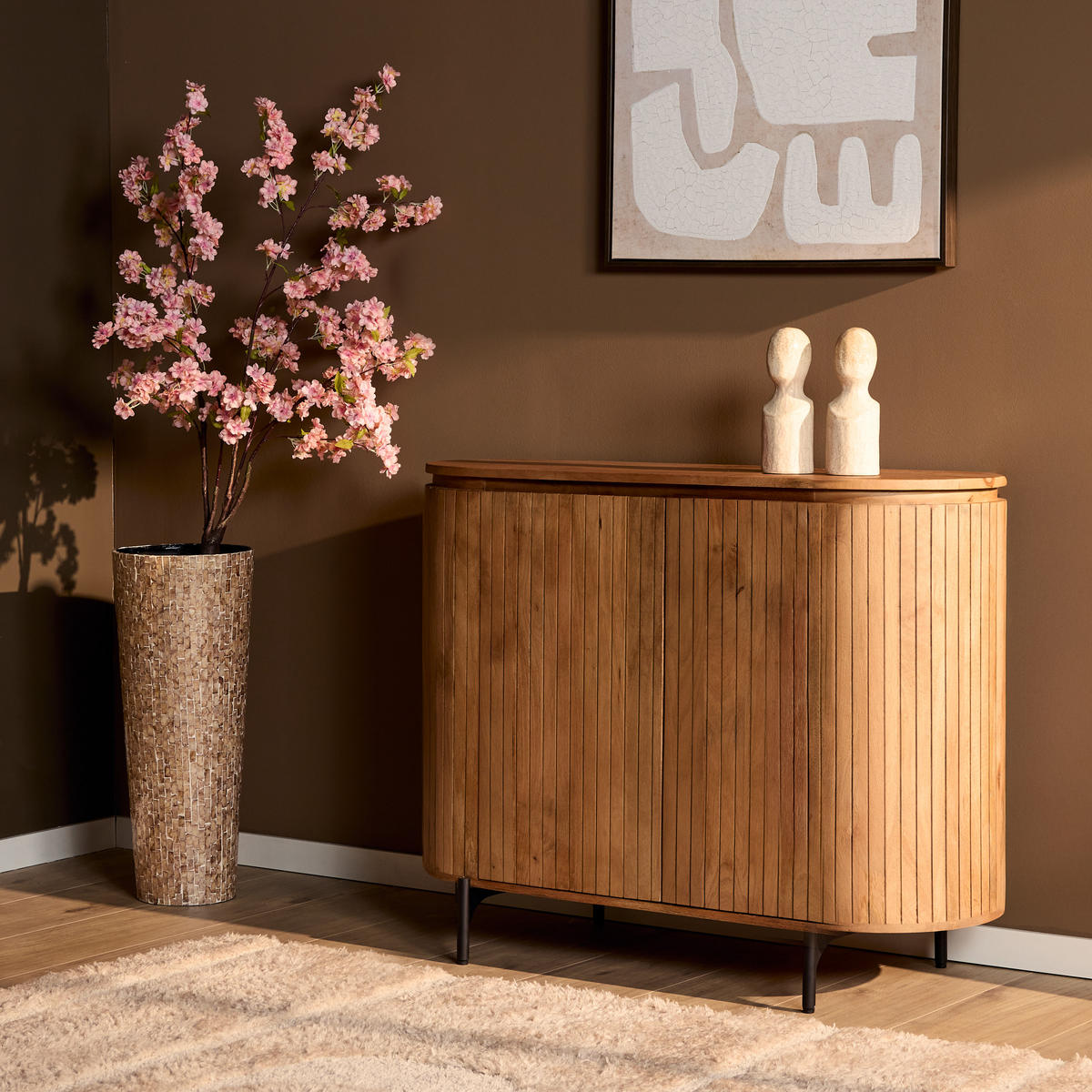 KOMMODE Helena Mangoholz Natur Natur - Naturfarben, Holz (115/100/45cm) - Villa Möbel