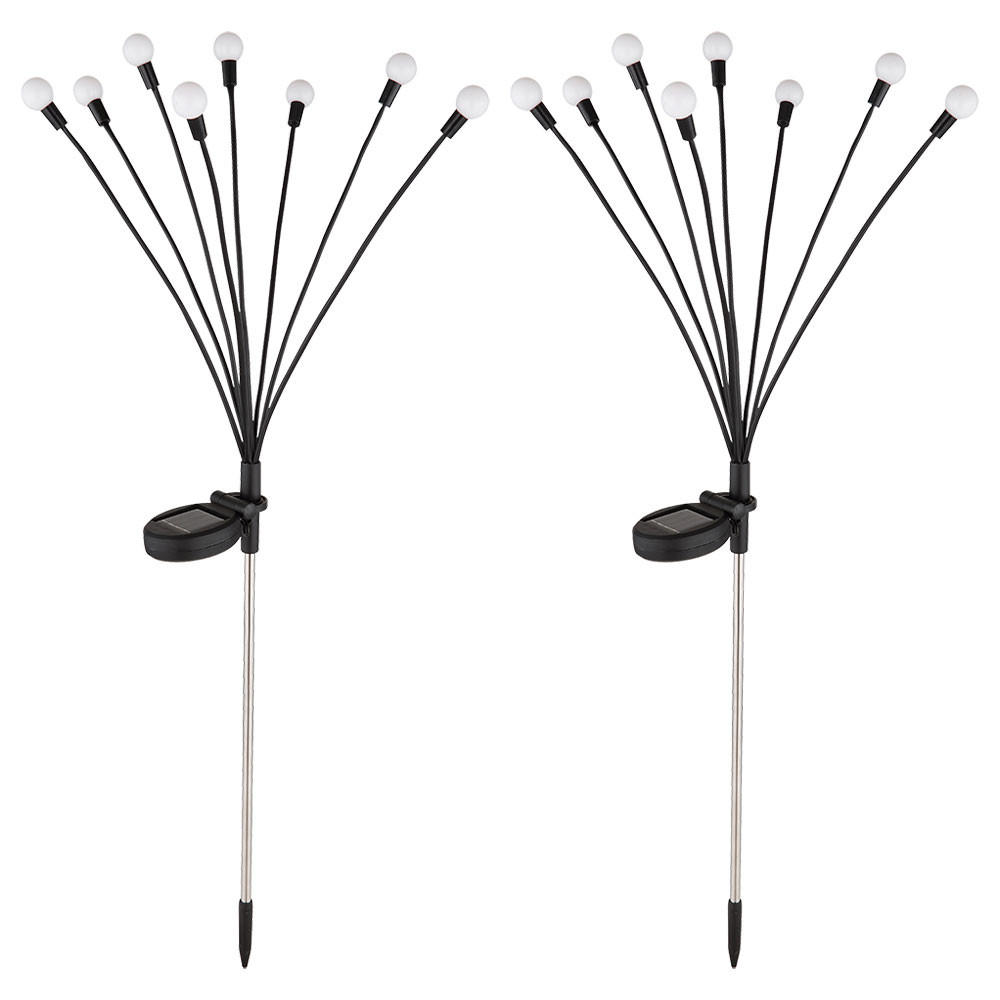 LED AUSSENLEUCHTE Edelstahl Schwarz 2er Set - Schwarz, Metall (20/12/70cm) - Globo Lighting