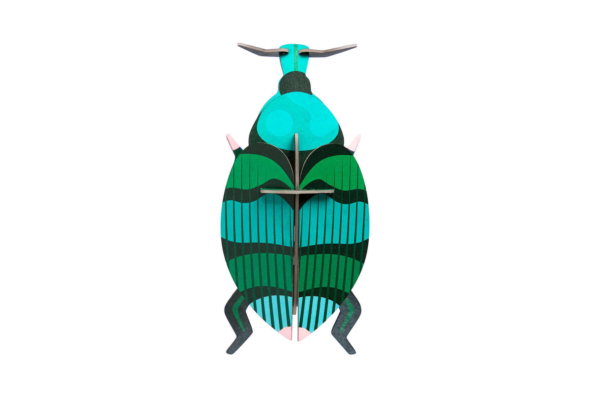 WANDDEKO Rüsselkäfer 7/5 cm - Türkis/Grün, Wellpappe (7/5/16cm) - KUNSTLOFT