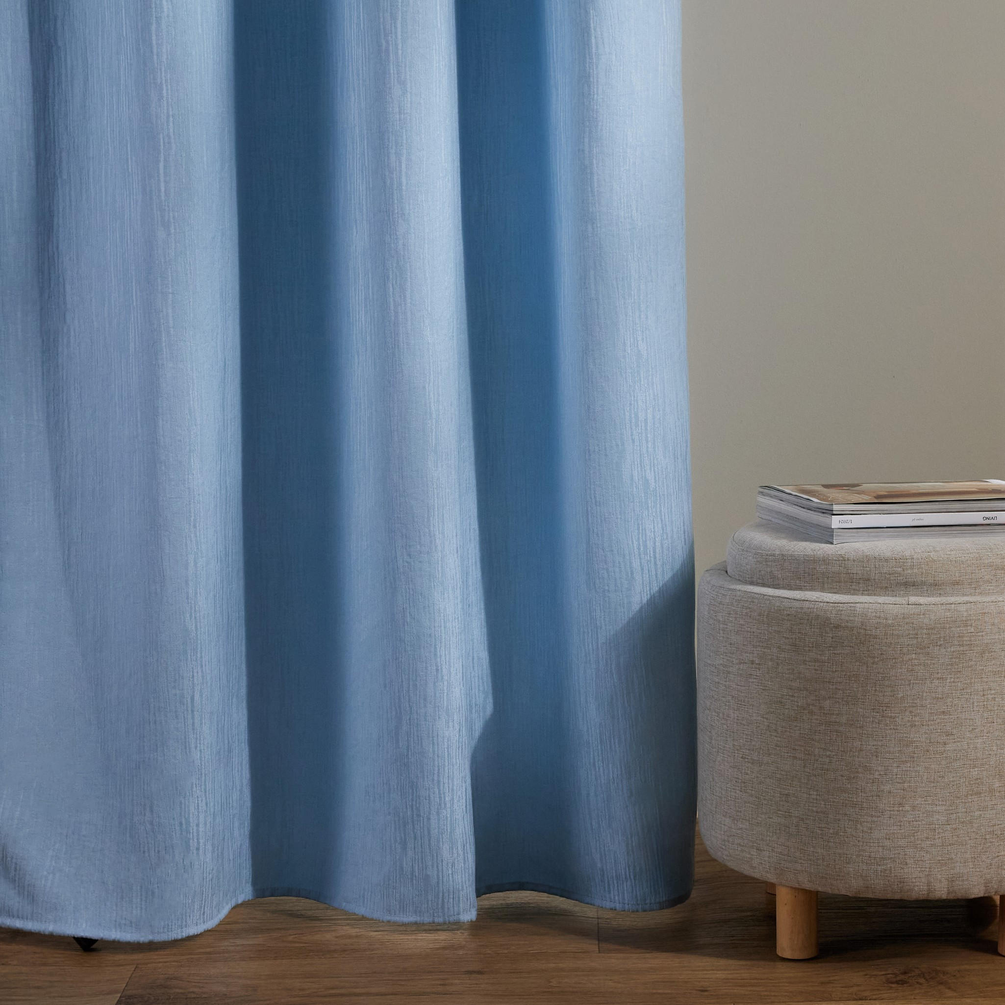 VORHANG Scilio - Hellblau, Textil (140/1/250cm) - home&you