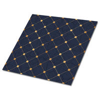 FLIESENAUFKLEBER 9 Stück 30x30 cm selbstklebend Rautenmuster - Blau, Textil (30/1.6/30cm) - TULUP