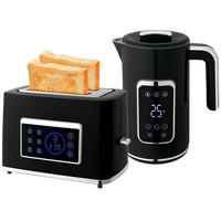 TOASTER mit Wasserkocher DE-07882 Schwarz - Schwarz, Metall (15/26.3/22.5cm) - ComfortXL