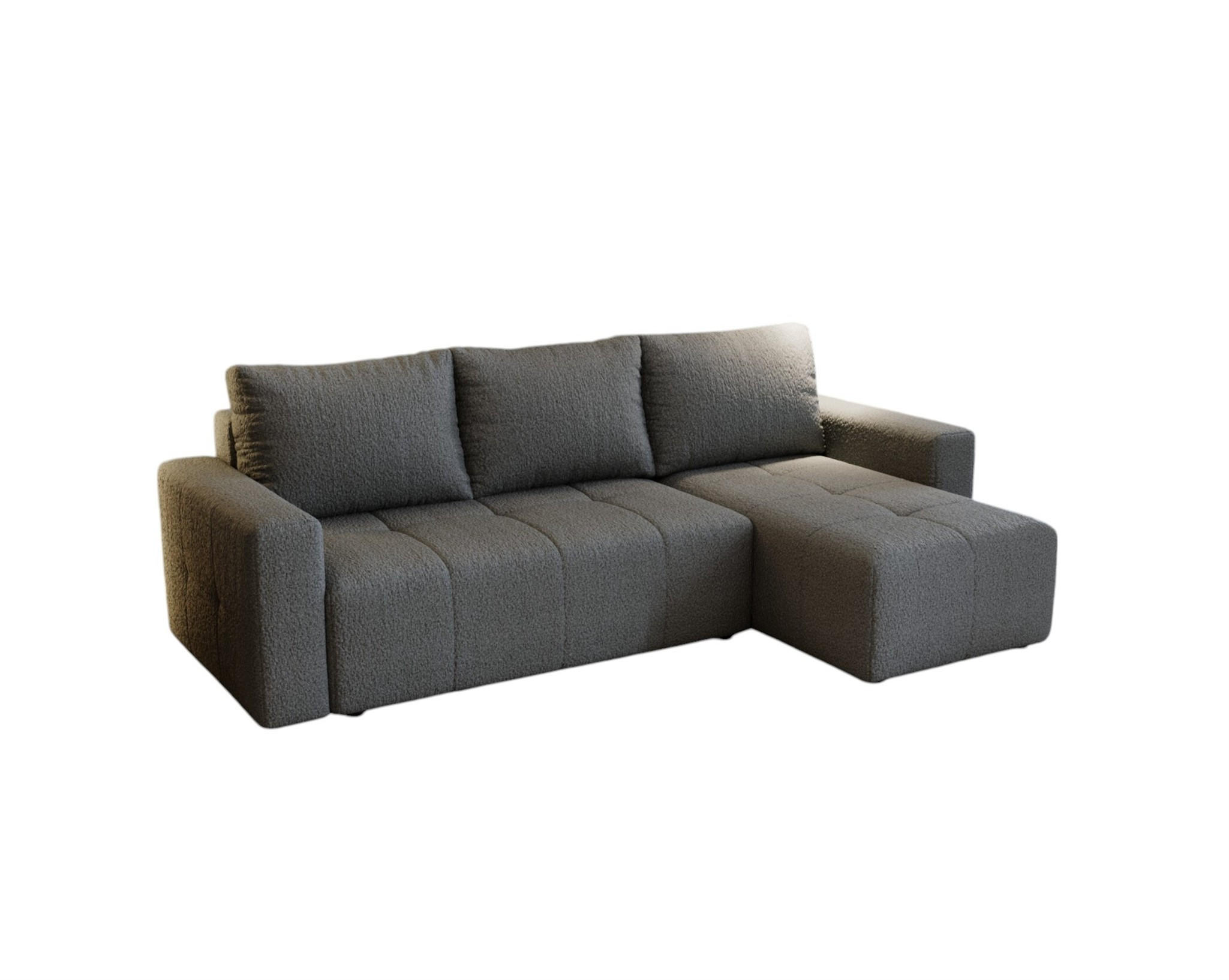 ECKSOFA Noha In Now Or Never - Dunkelgrau, Holzwerkstoff/Textil (231/142cm) - Fun Möbel