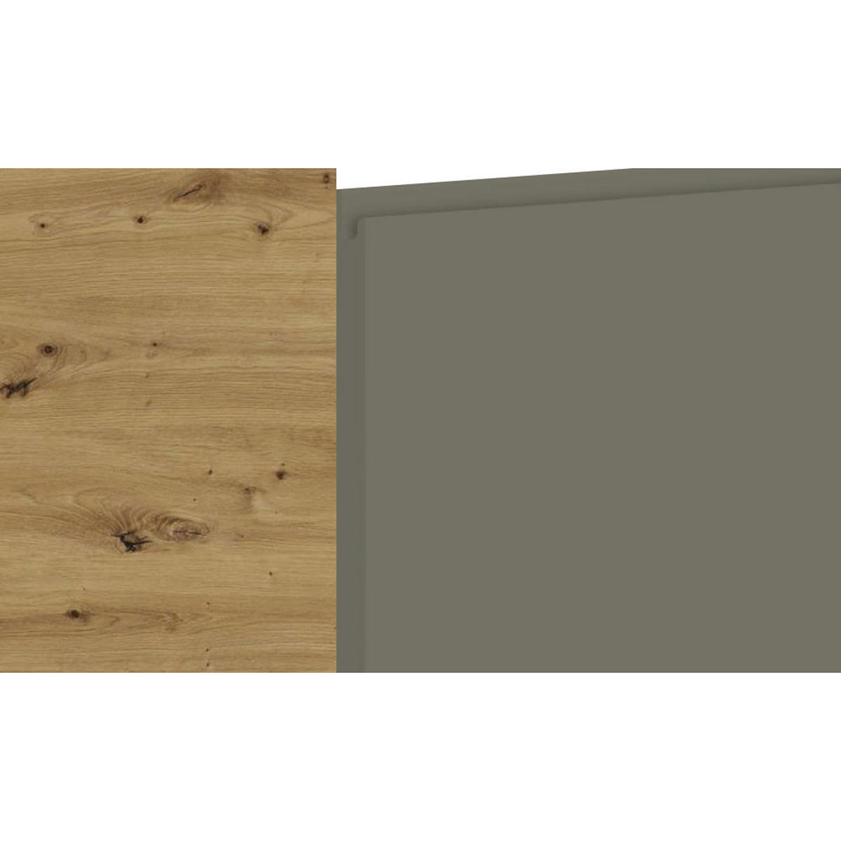 ECKHÄNGESCHRANK Avellino W14/60 Eiche Artisan / Reed Green Acryl Matt 60 / 60 / 96cm - Eiche Artisan/Grün, Holz/Holzwerkstoff (60/96/60cm) - Feldmann-Wohnen