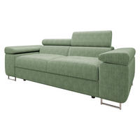 SOFA Torezio 2 Cord - Hellgrün, Holz/Textil (198/90/102cm) - MIRJAN24