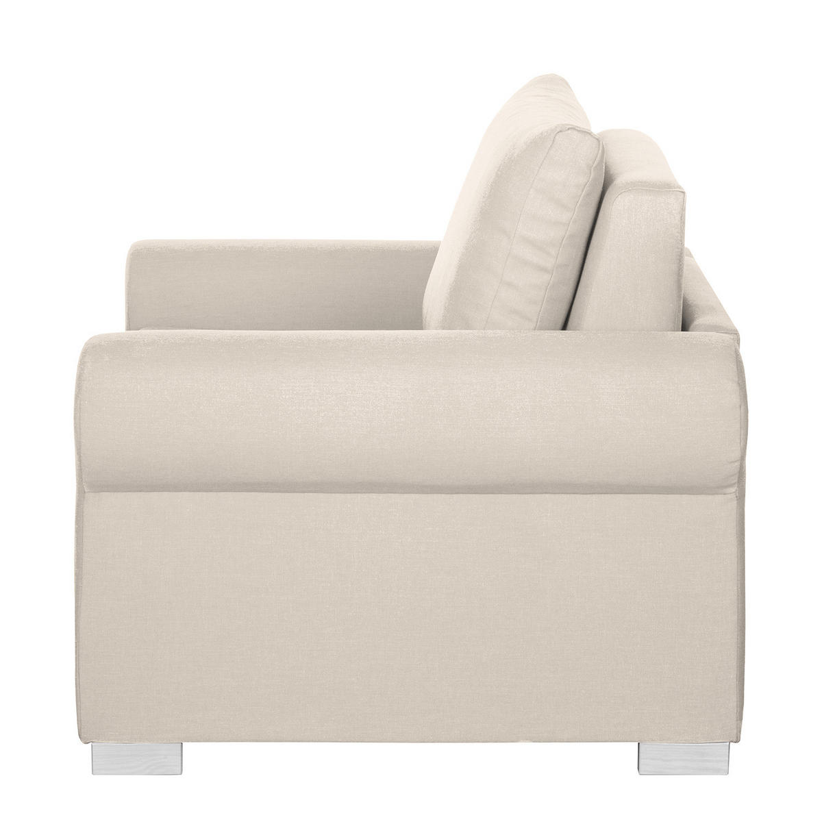SCHLAFSOFA mit Husse - Silberfarben/Creme, Textil (125/90/90cm) - home24
