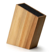 MESSERBLOCK mit flexiblem Einsatz, schräg stehend, Eichenholz - Braun, Holz (9/29/28cm) - Continenta