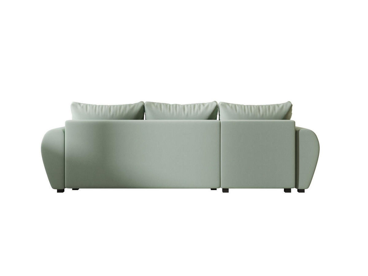 ECKSOFA MOLISA L Cosmic 16 Rechts mit Schlaffunktion - Hellgrün, Textil (245/145cm) - Bedante