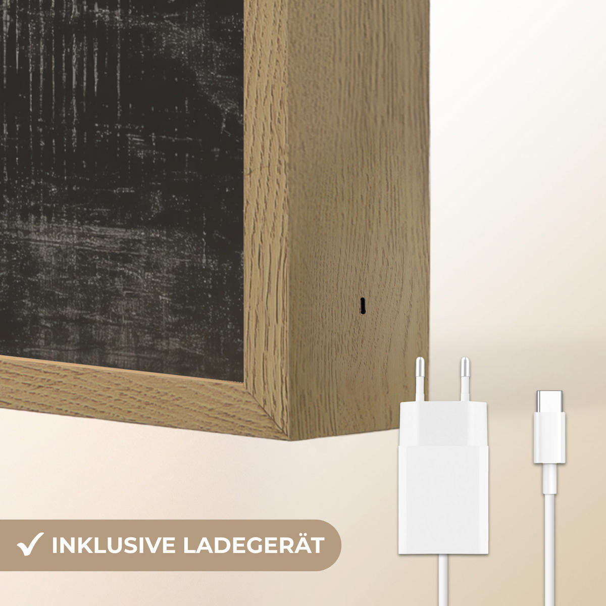 NÁSTĚNNÁ LAMPA S AKUMULÁTOREM Abstraktní - Tvary - Moderní - Béžová 40x60 cm - šedá, kompozitní dřevo (40/60/8cm) - OnlyWow