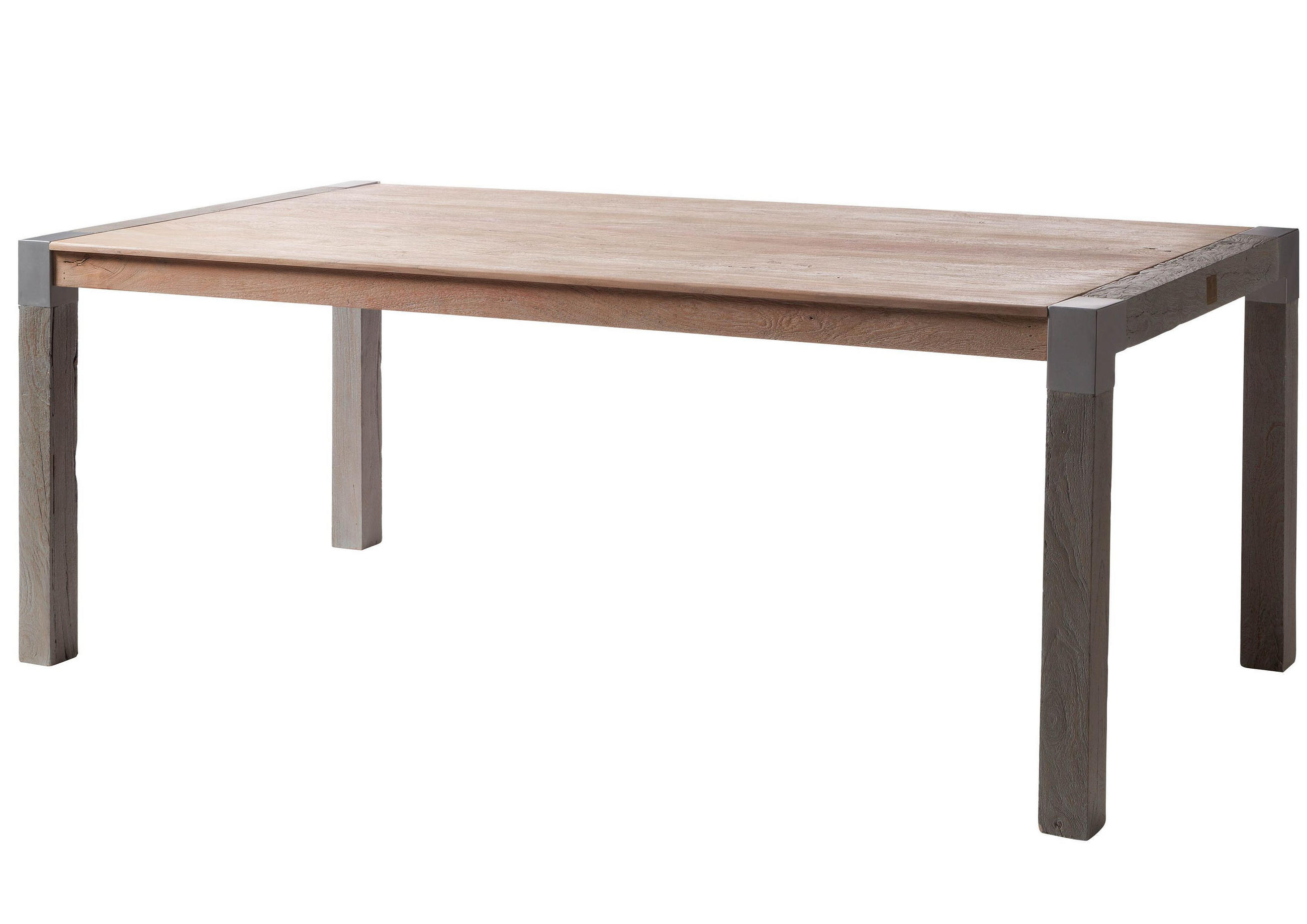 ESSTISCH Akazie 220x100x76 beige lackiert AMSTERDAM #116 - Beige, Holz (100/220/76cm) - Massivmoebel24