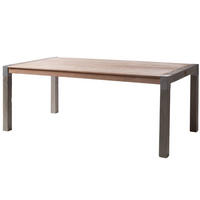 ESSTISCH Akazie 220x100x76 beige lackiert AMSTERDAM #116 - Beige, Holz (100/220/76cm) - Massivmoebel24