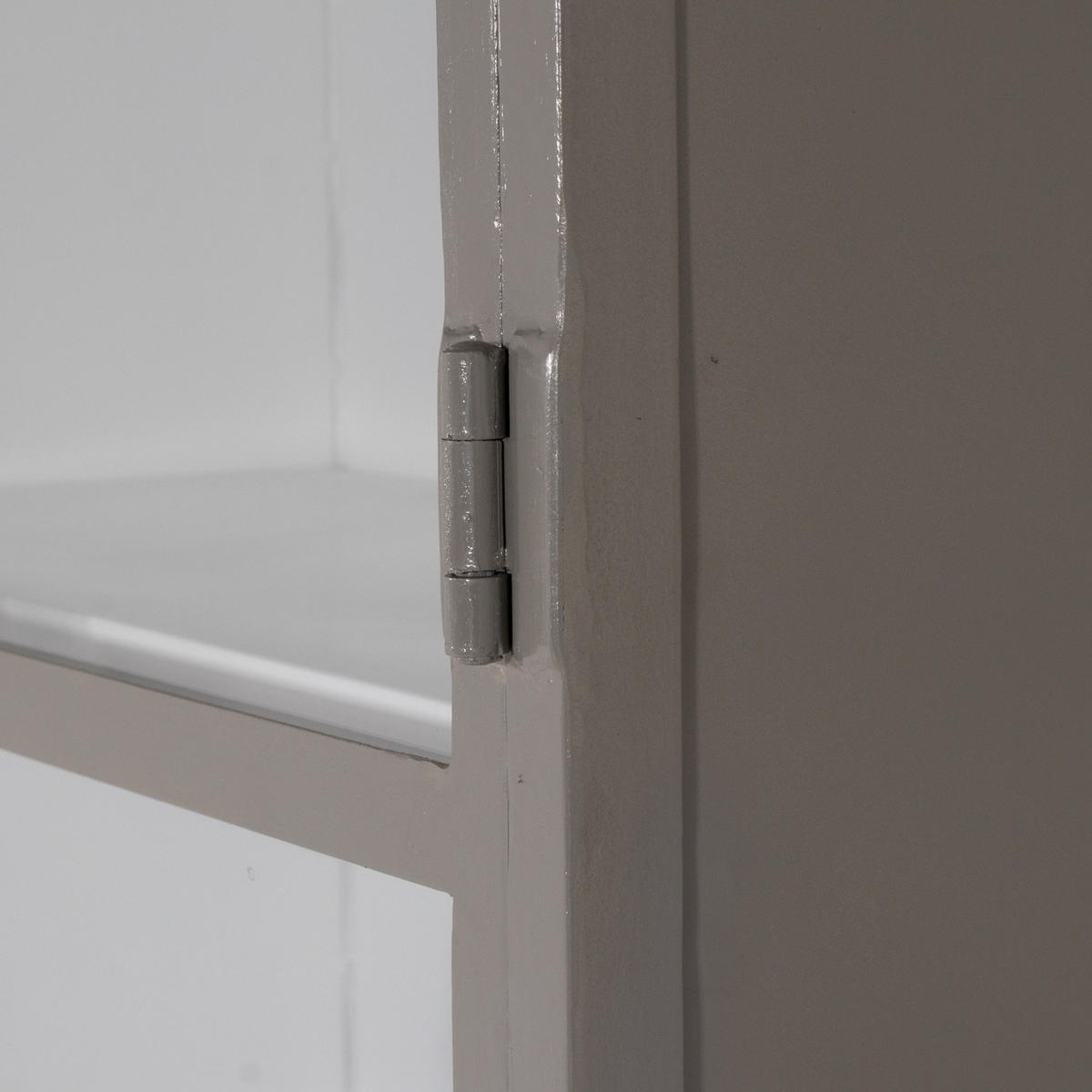 VITRINE aus Metall 100x43x180cm, stone - Grau, Metall (100/180/43cm) - Giga Meubel