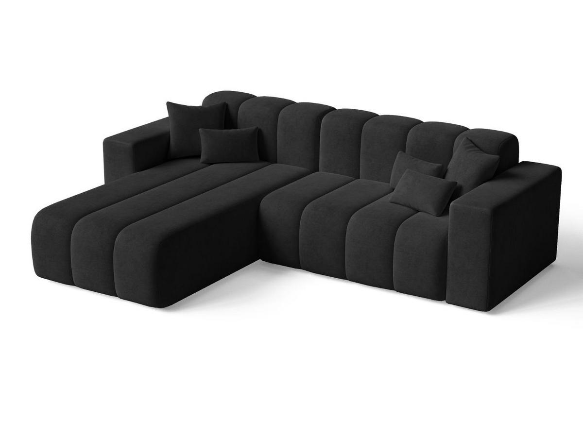 ECKSOFA Nork Schwarz Links - Schwarz, Holz/Textil (180/265cm) - Graingold