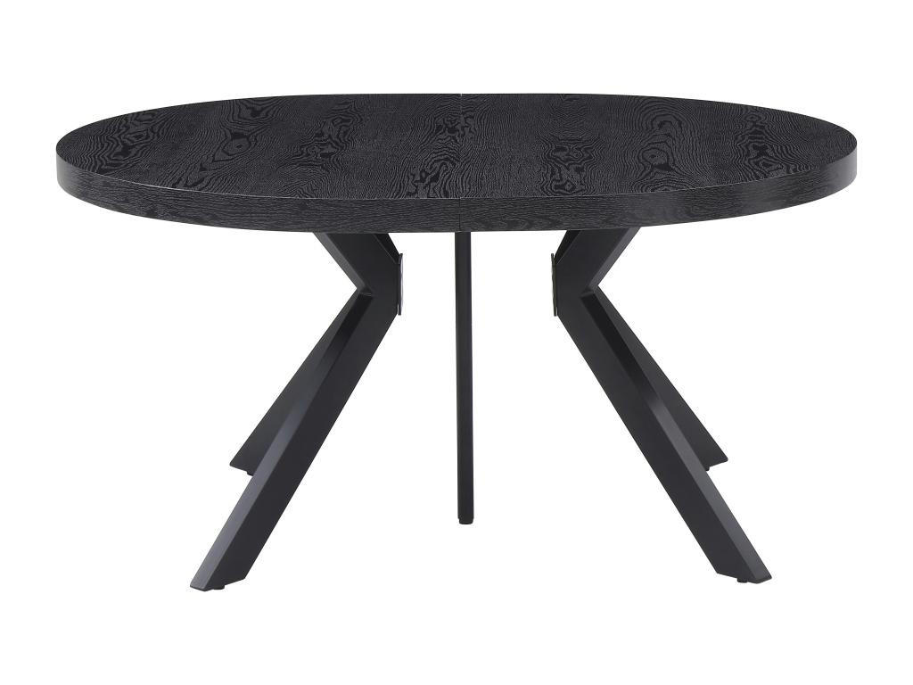 ESSTISCH - ausziehbar - 6 bis 12 Personen - MDF & Stahl - Schwarz - KOMONI - Schwarz, Holz (300/120/76cm) - Vente-Unique