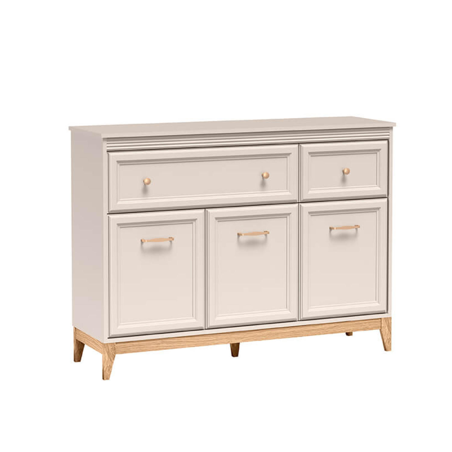 KOMMODE Windsor W-1 135,5 x 100 x 40,5 cm Kaschmir - Kaschmir/Eichefarben, Eichenholz/Holzwerkstoff (135.5/100/40.5cm) - Koseto