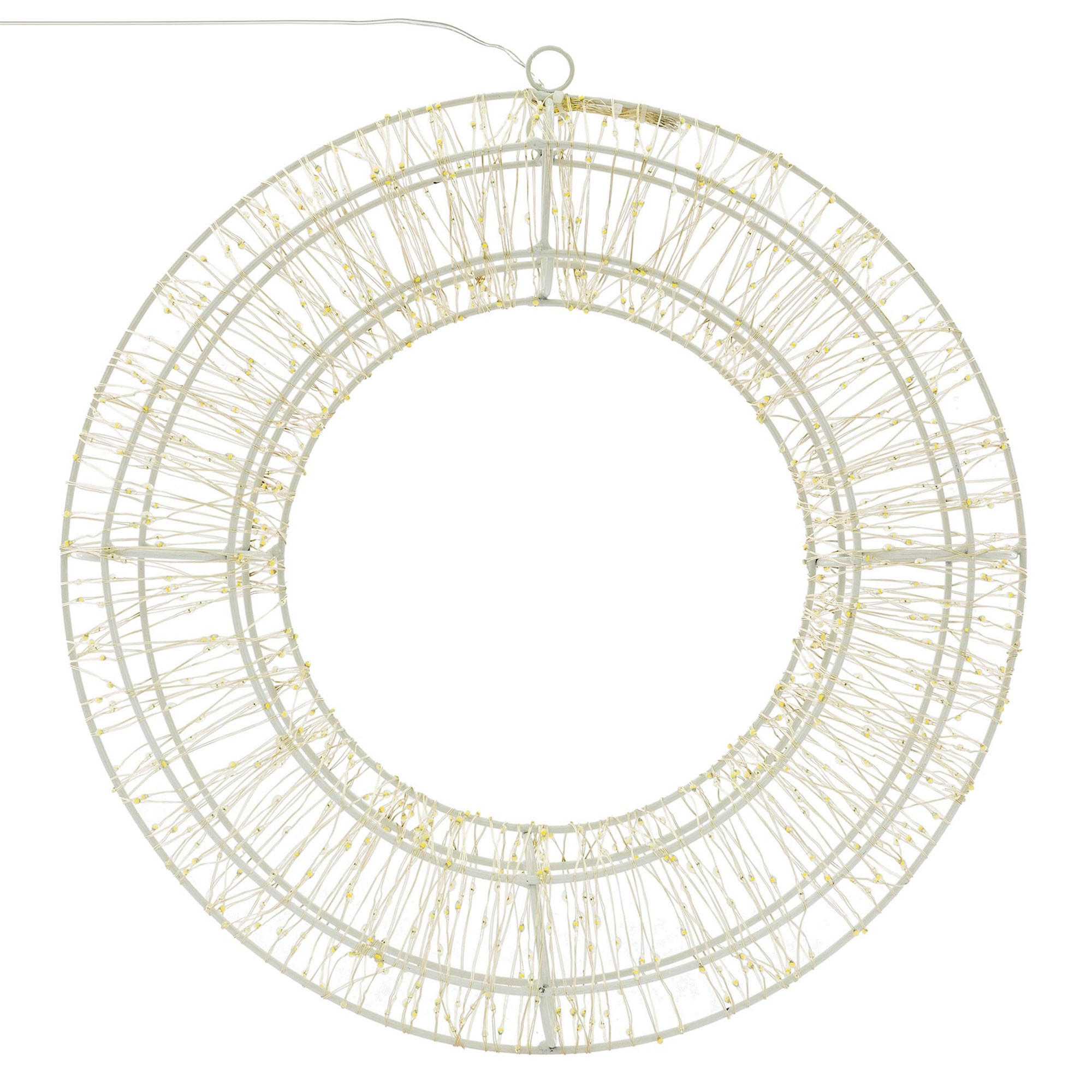 WEIHNACHT Ring - Weiß, Metall (38/38/38cm) - ECD-Germany