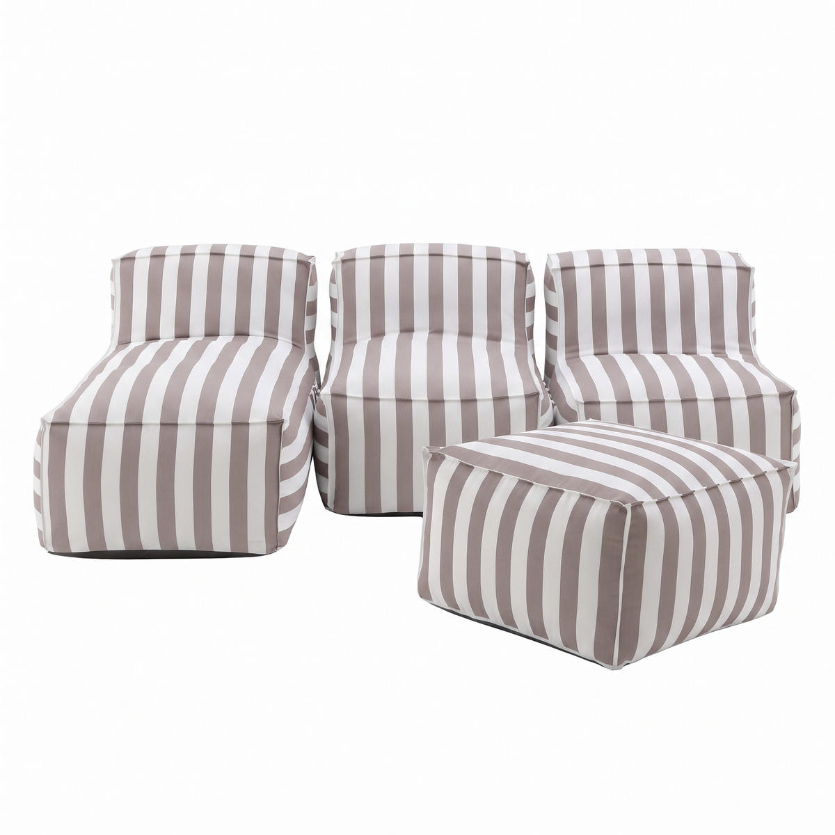 GARTENLOUNGE-SET SOFT SET 3 Beige - Beige, Textil - Muffo