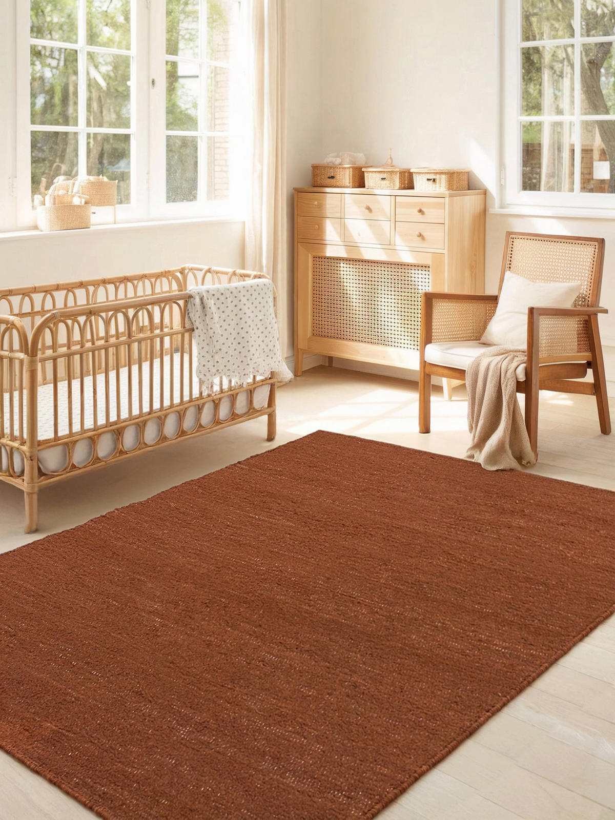 TEPPICH aus recycelter Baumwolle handgewebt bruin - Braun, Naturmaterialien (160/230cm) - AFK Living