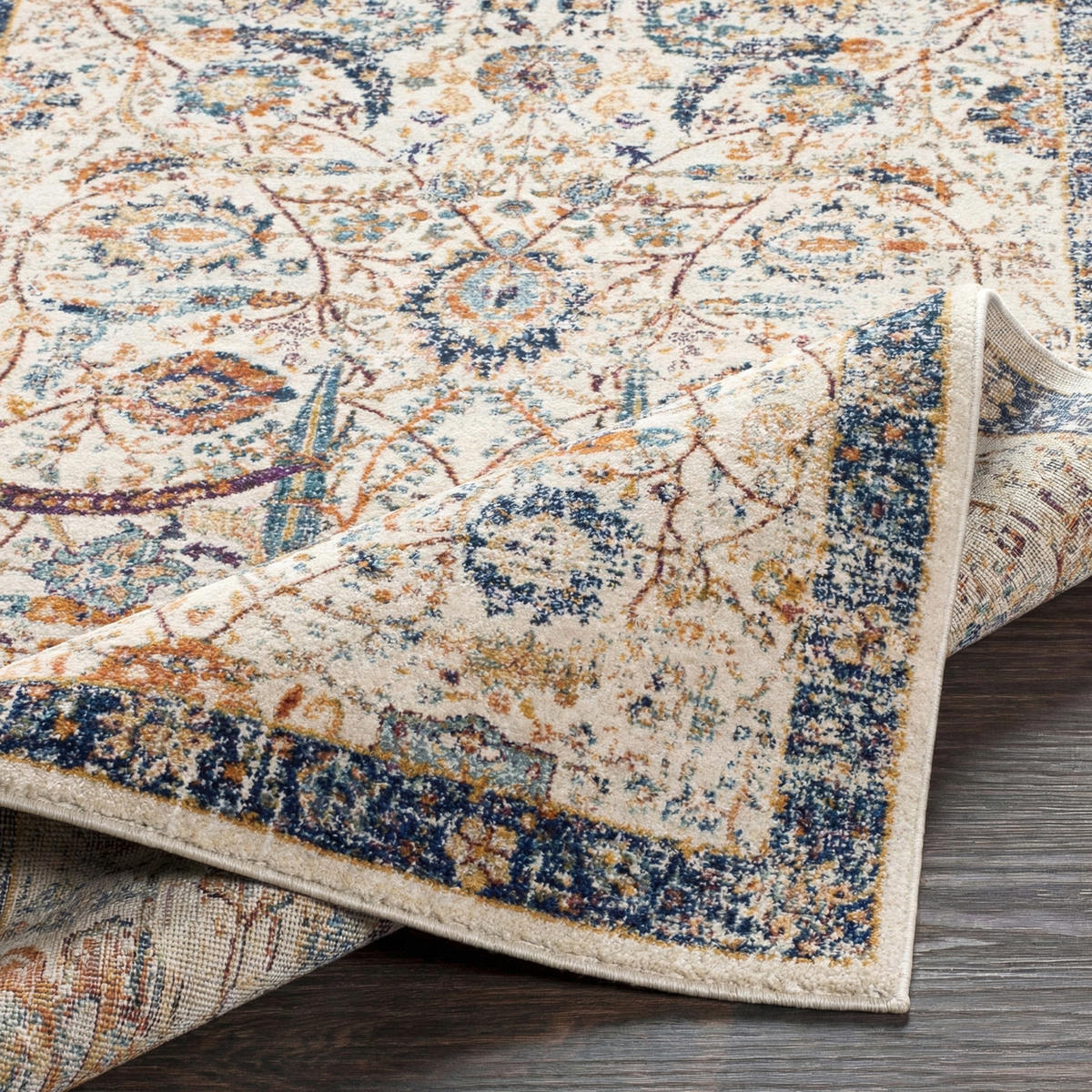 VINTAGE-TEPPICH Kush 120/170 cm Blau - Blau, Textil (120/170cm) - LIVABLISS