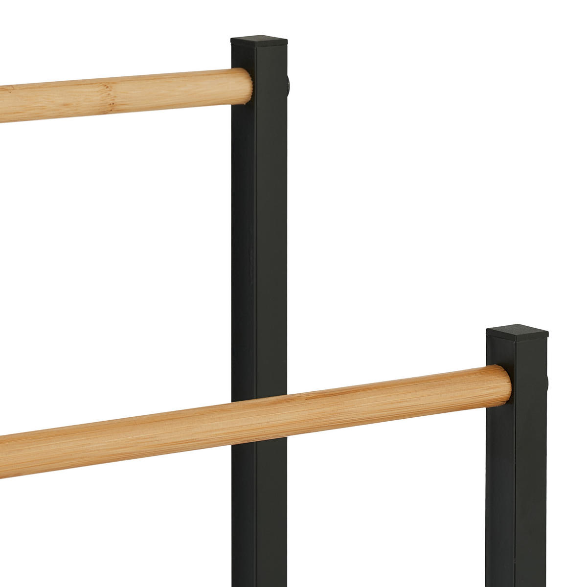 HANDTUCHSTÄNDER - Schwarz, Holz/Metall (45/76/21.5cm) - Relaxdays