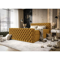 BOXBETT Figo IV Senf 180x200 cm - Currygelb, Textil (180/200cm) - B&B Home