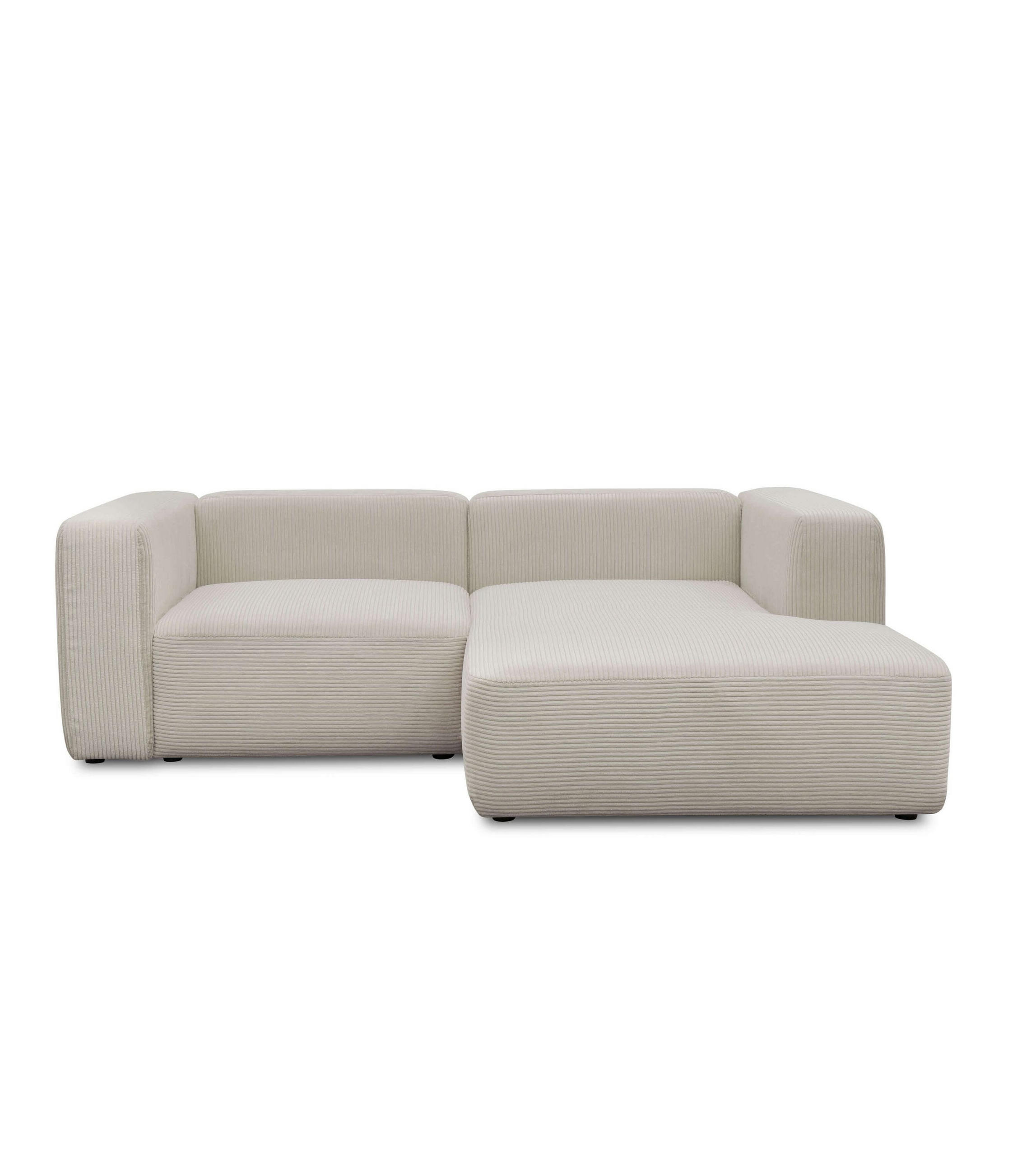 ECKSOFA modular Cubo 3-Sitzer - Taupe, Textil (226/179cm) - Mokebo