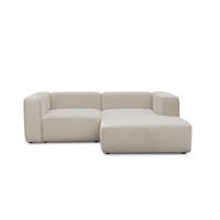 ECKSOFA modular Cubo 3-Sitzer - Taupe, Textil (226/179cm) - Mokebo