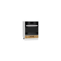 HERDUMBAUSCHRANK DK60 ( S1600/17 ) – BONO – Funktionale Küchenlösung – Gold / Eiche - Eichefarben, Holzwerkstoff (60/82/51cm) - ROYAL24_MARKT