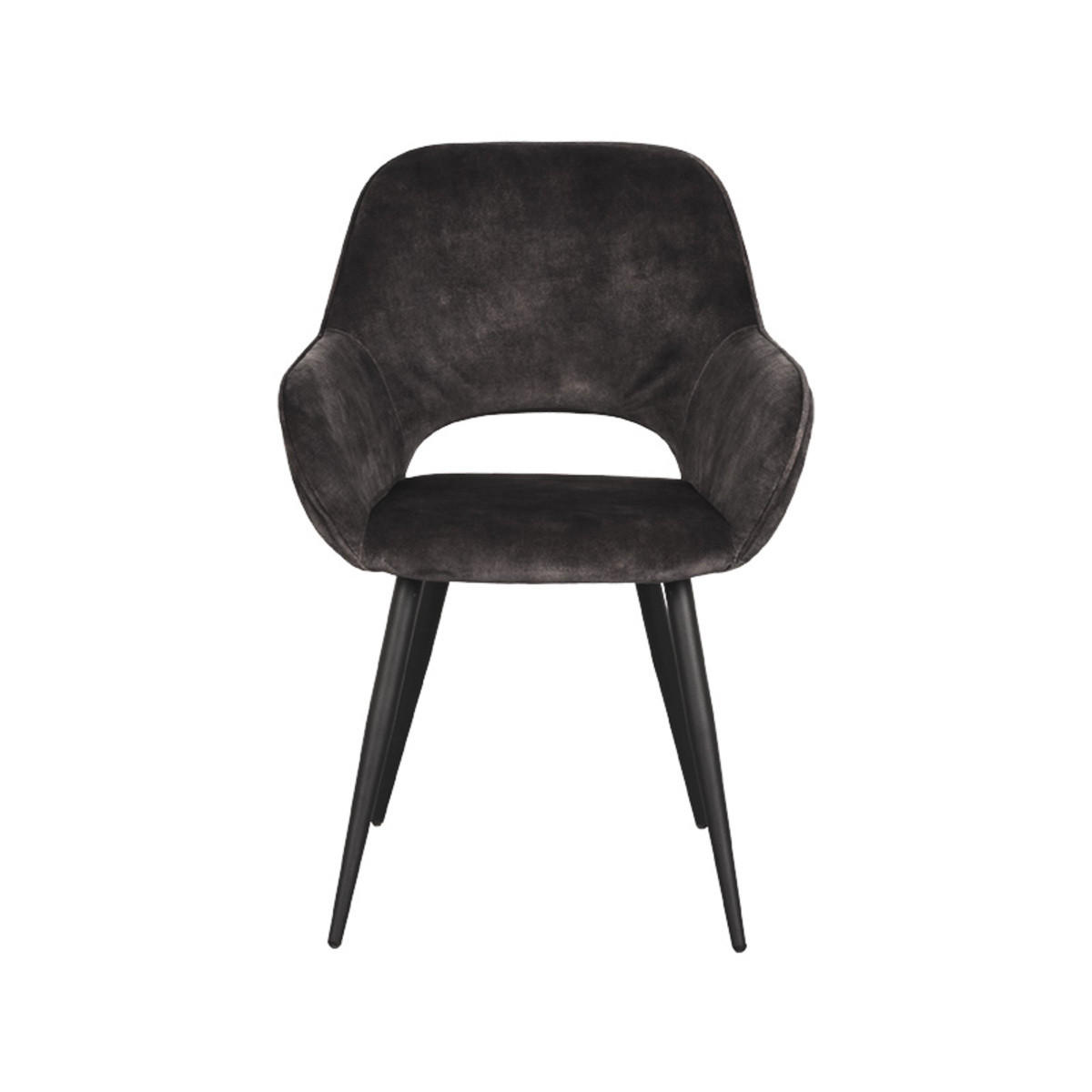 ESSZIMMERSTUHL Fer Anthrazit 57/58/87 cm 2er-Set - Anthrazit, Textil (58/87/57cm) - LABEL51