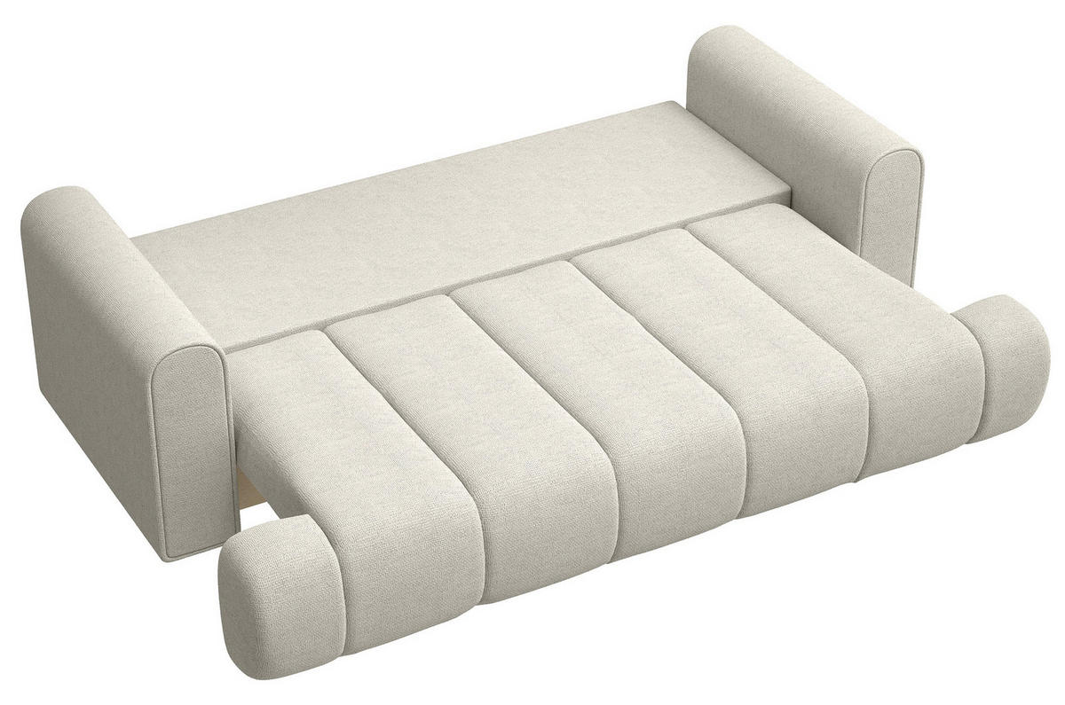 3-SITZER-SOFA Dandelino Graubeige mit Schlaffunktion - Greige/Schwarz, Kunststoff/Textil (250/90/112cm) - Selsey