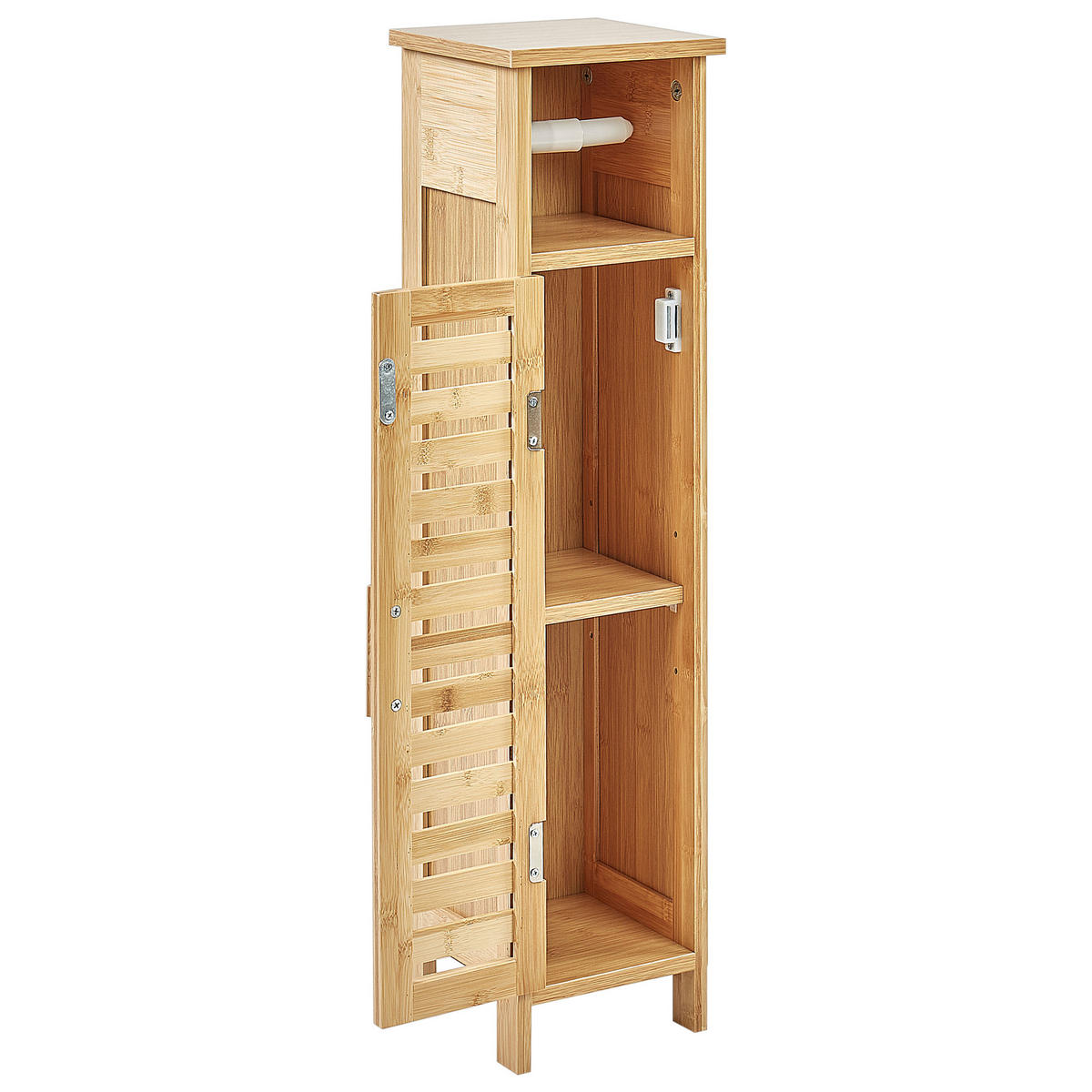 TOILETTENPAPIER-SCHRANK Hellbraun Olathe - Braun, Holz (18/72/17cm) - Beliani